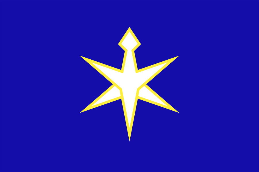 Flag of Chiba Prefecture, Japan Illustration
