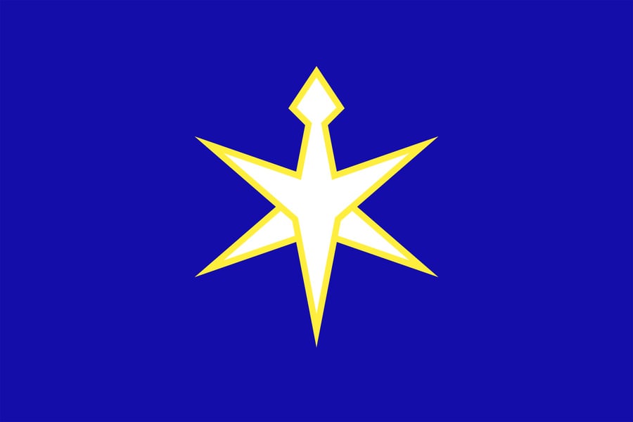 Flag of Chiba Prefecture, Japan Illustration